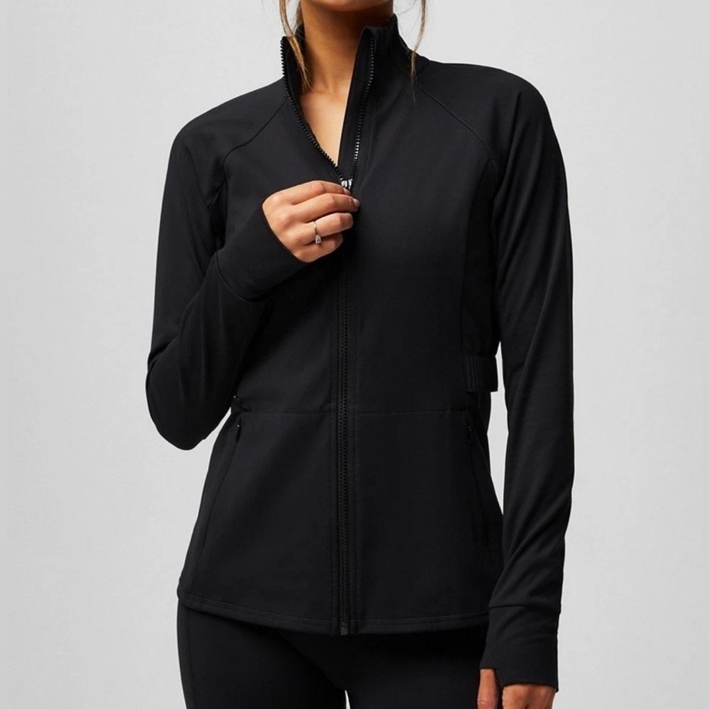 Black Fabletics Trinity Cold Weather Performance Jacket Size M Vent Pockets